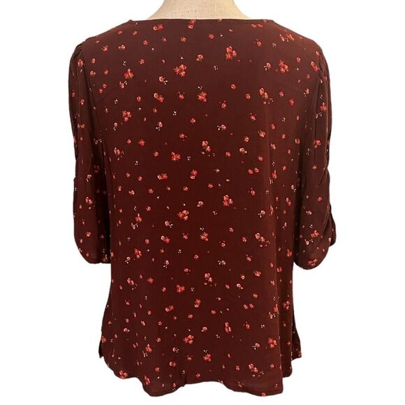 Old Navy Tank & Top Set, Burgundy/Rust, Large, Elbow Sleeve, V Neck - Picture 5 of 5